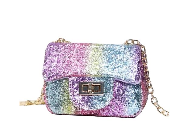 Rainbow Glitter Mini Bag
