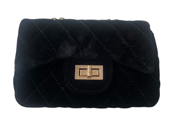 Velour Quilted Bag