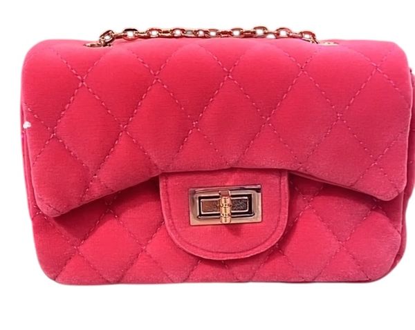 Velour Quilted Bag