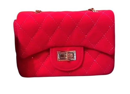 Velour Quilted Bag