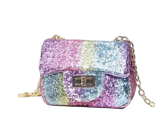Rainbow Glitter Mini Bag